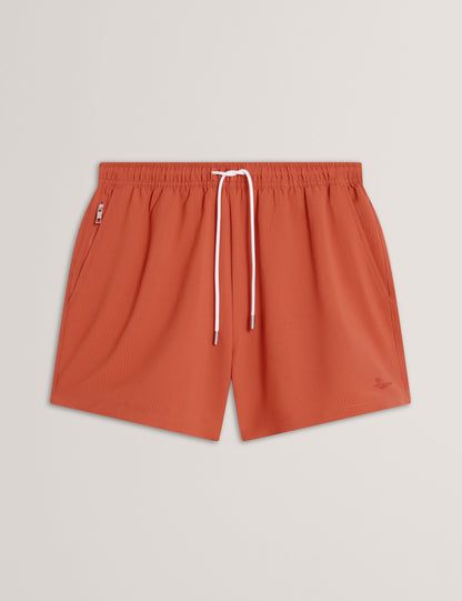 Ted Baker HEFFNER - Seersucker Mid-Length Swim Shorts ORANGE