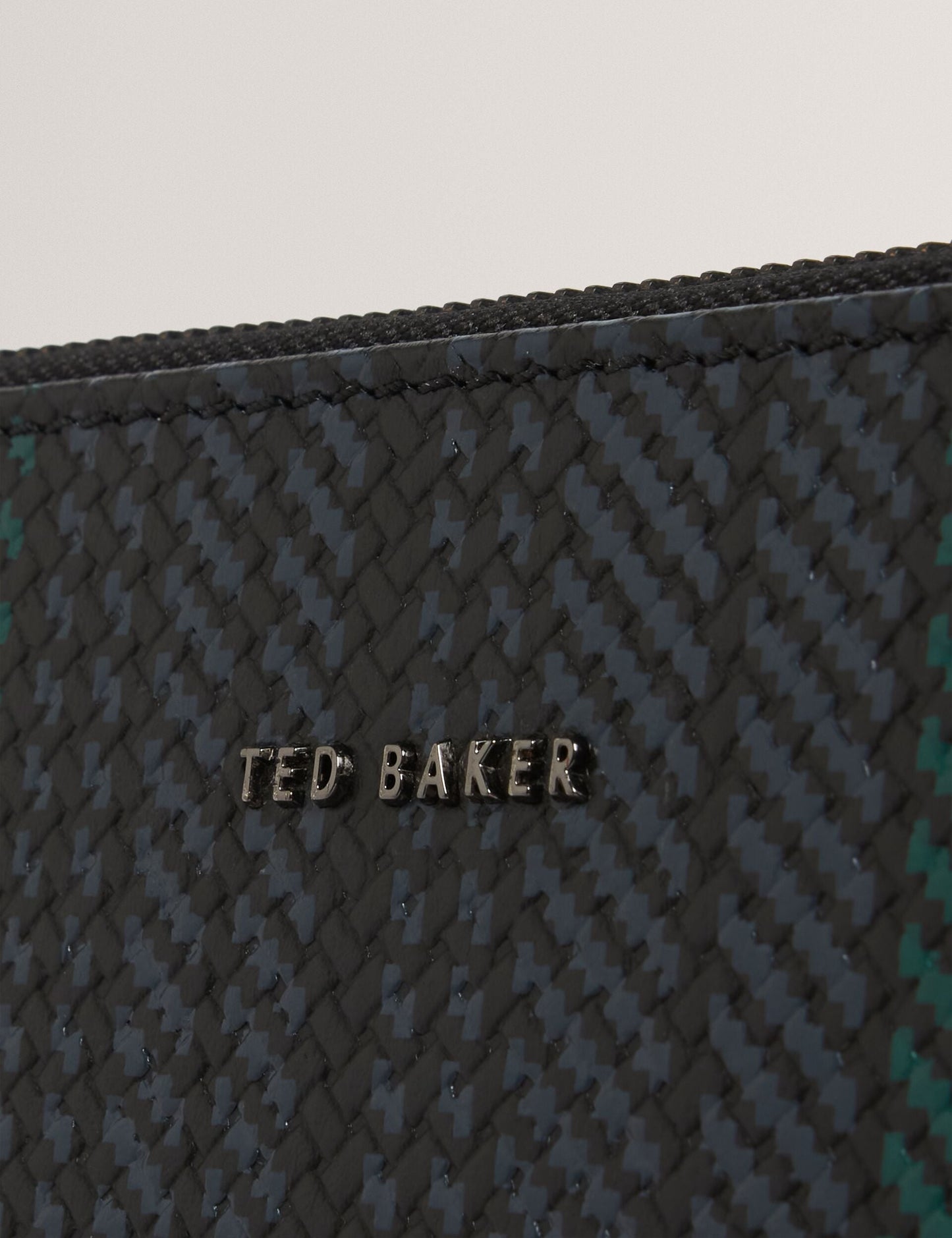 Ted Baker WILTONS Striped Woven Leather 13-Inch Laptop Sleeve BLACK