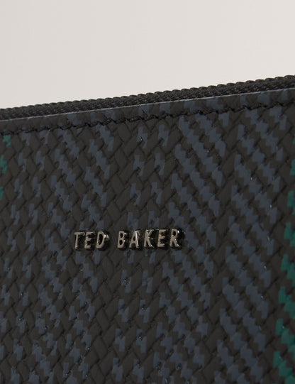 Ted Baker WILTONS Striped Woven Leather 13-Inch Laptop Sleeve BLACK