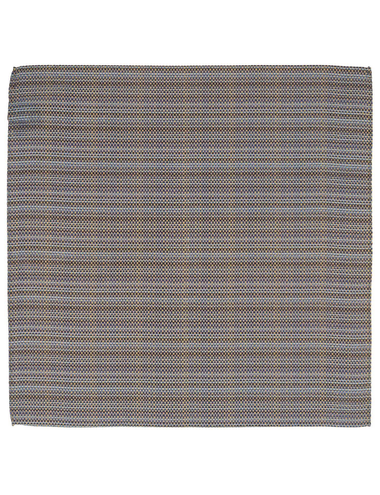 Ted Baker AMWELLPS Woven Stripe Silk Pocket Square MID BLUE