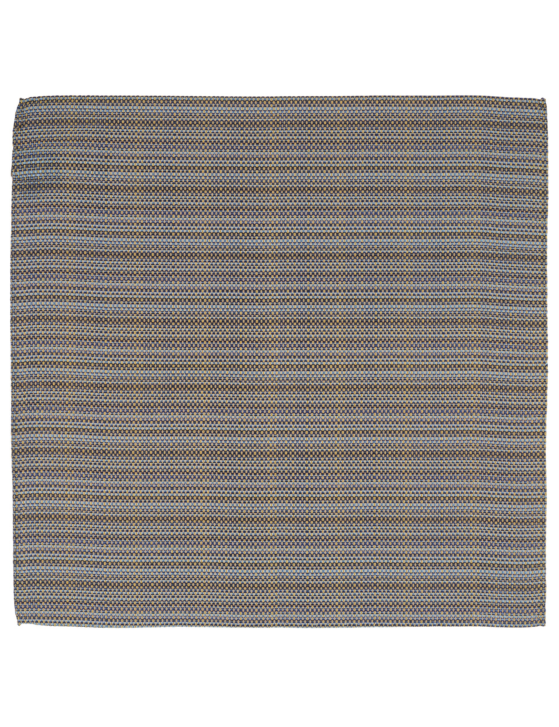 Ted Baker AMWELLPS Woven Stripe Silk Pocket Square MID BLUE
