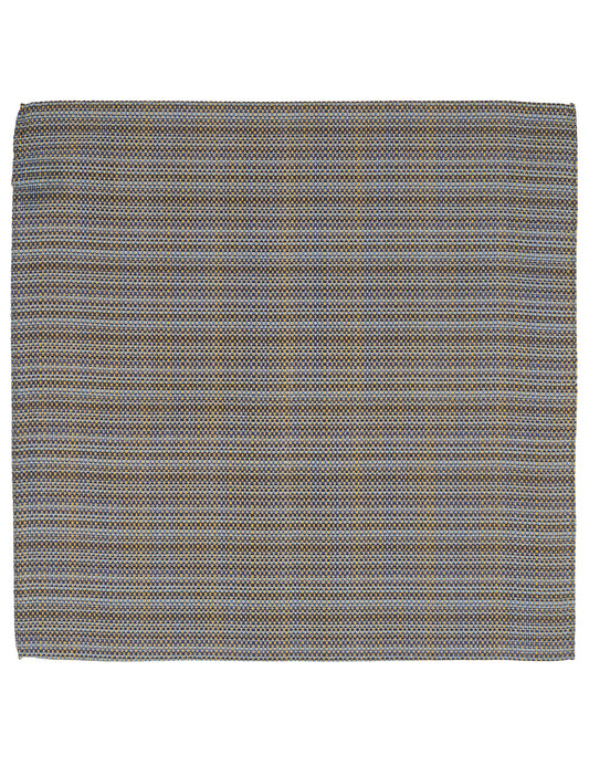 Ted Baker AMWELLPS Woven Stripe Silk Pocket Square MID BLUE