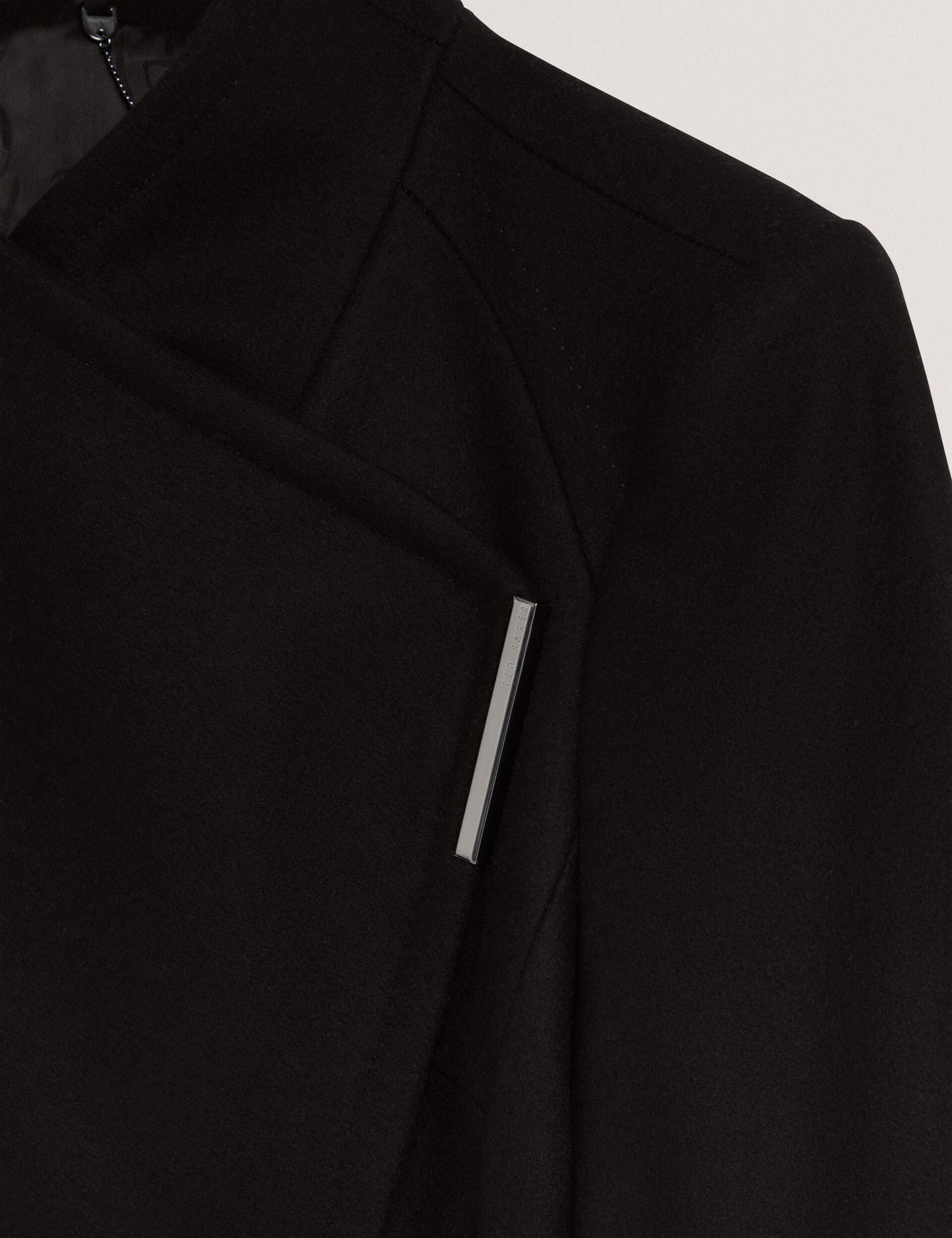 Ted Baker ROSE Mid Length Belted Wool Wrap Coat BLACK