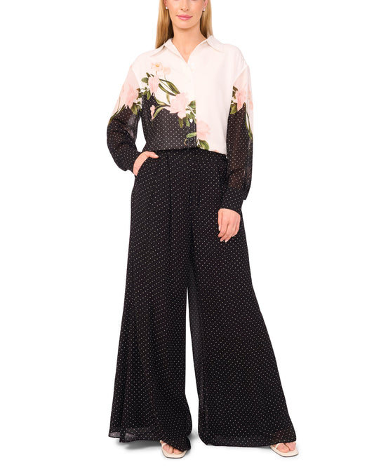 Ted Baker WIDE LEG TUCK PANT - Black BLACK