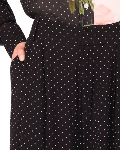 Ted Baker WIDE LEG TUCK PANT - Black BLACK