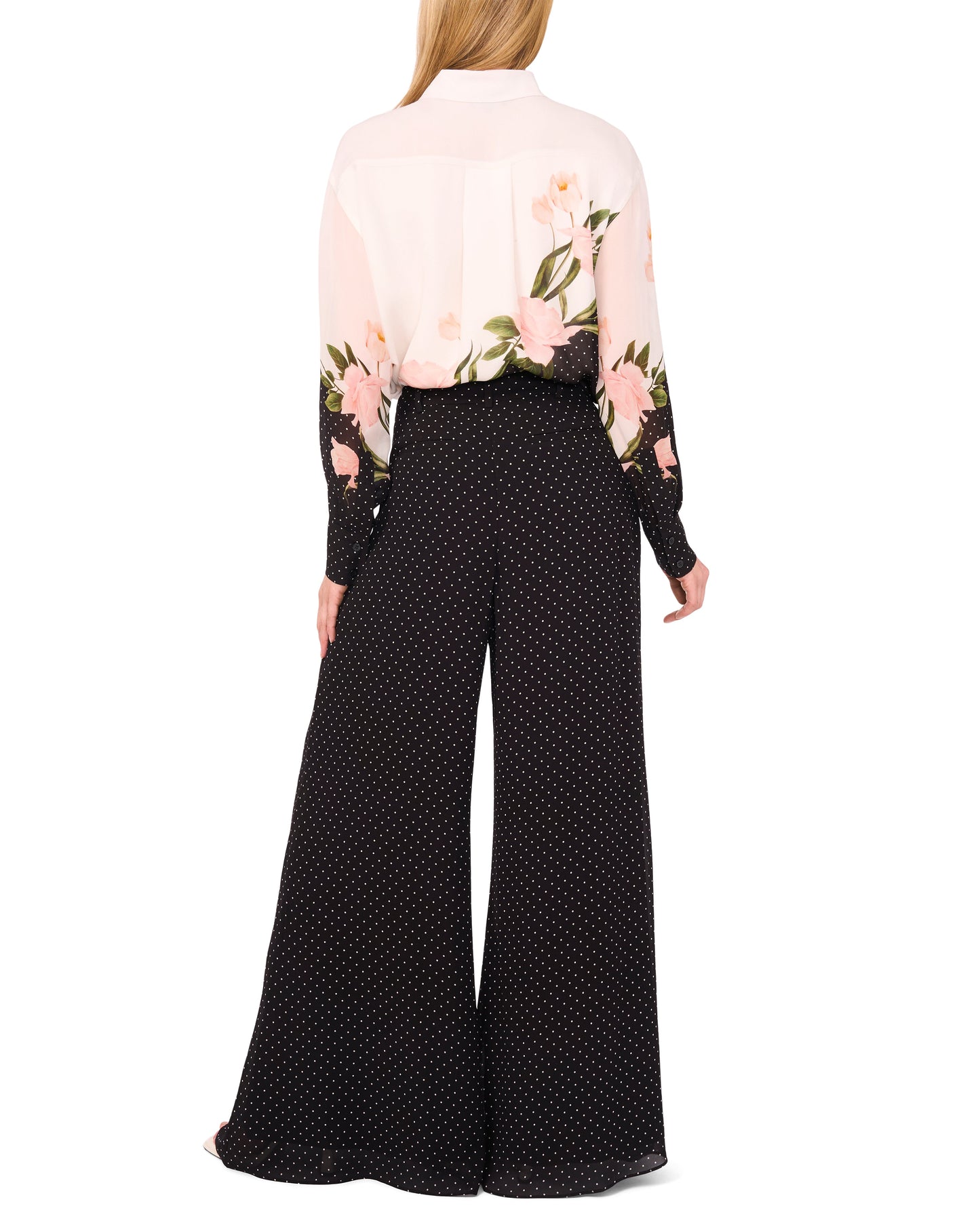 Ted Baker WIDE LEG TUCK PANT - Black BLACK