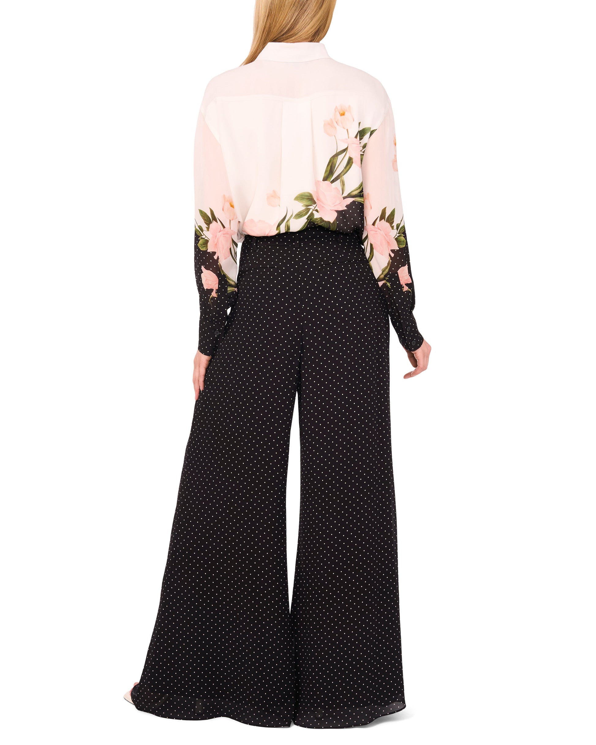 Ted Baker WIDE LEG TUCK PANT - Black BLACK