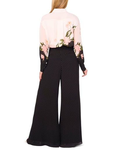 Ted Baker WIDE LEG TUCK PANT - Black BLACK