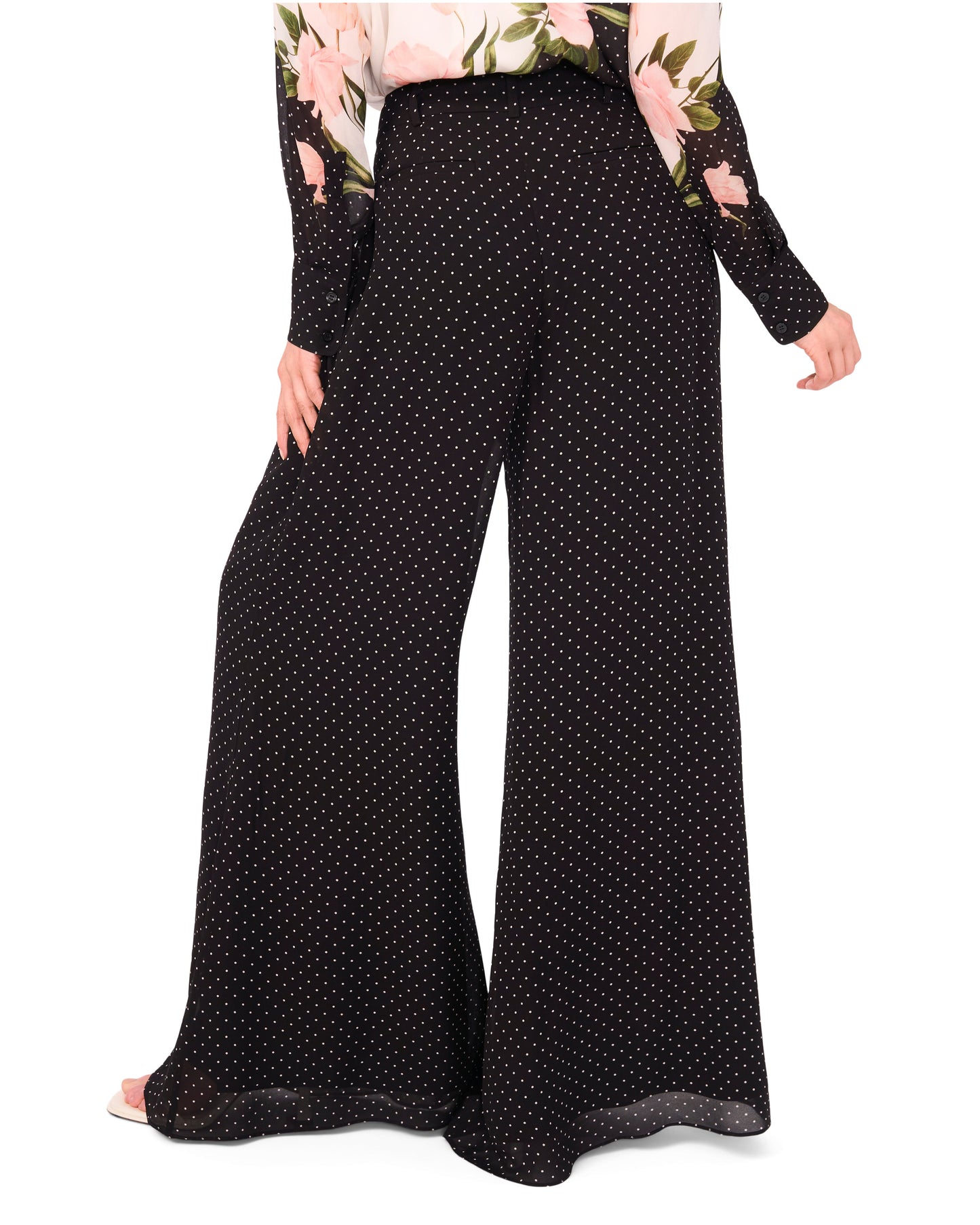 Ted Baker WIDE LEG TUCK PANT - Black BLACK