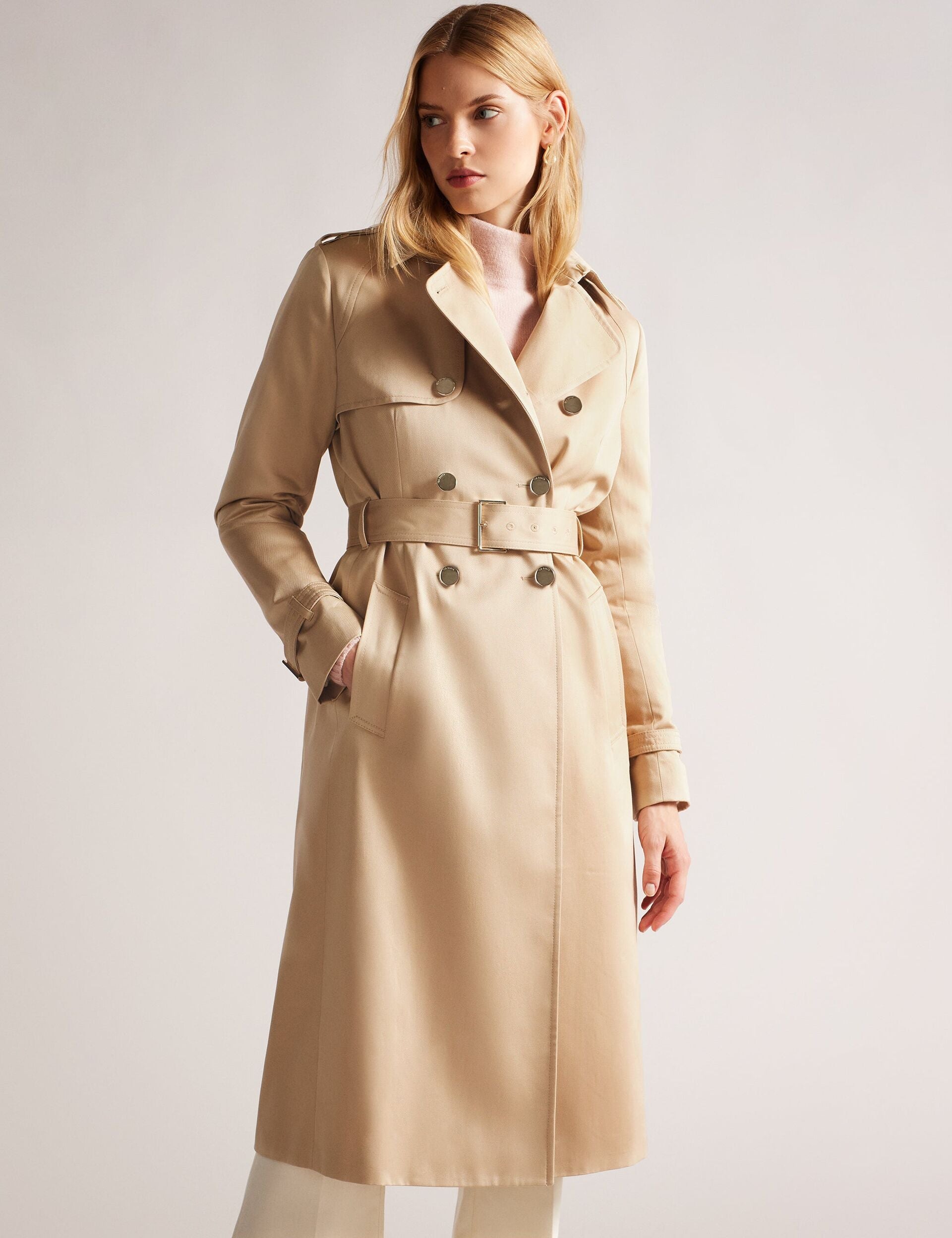 Ted Baker ROBBII - Showerproof Trench Coat NATURAL