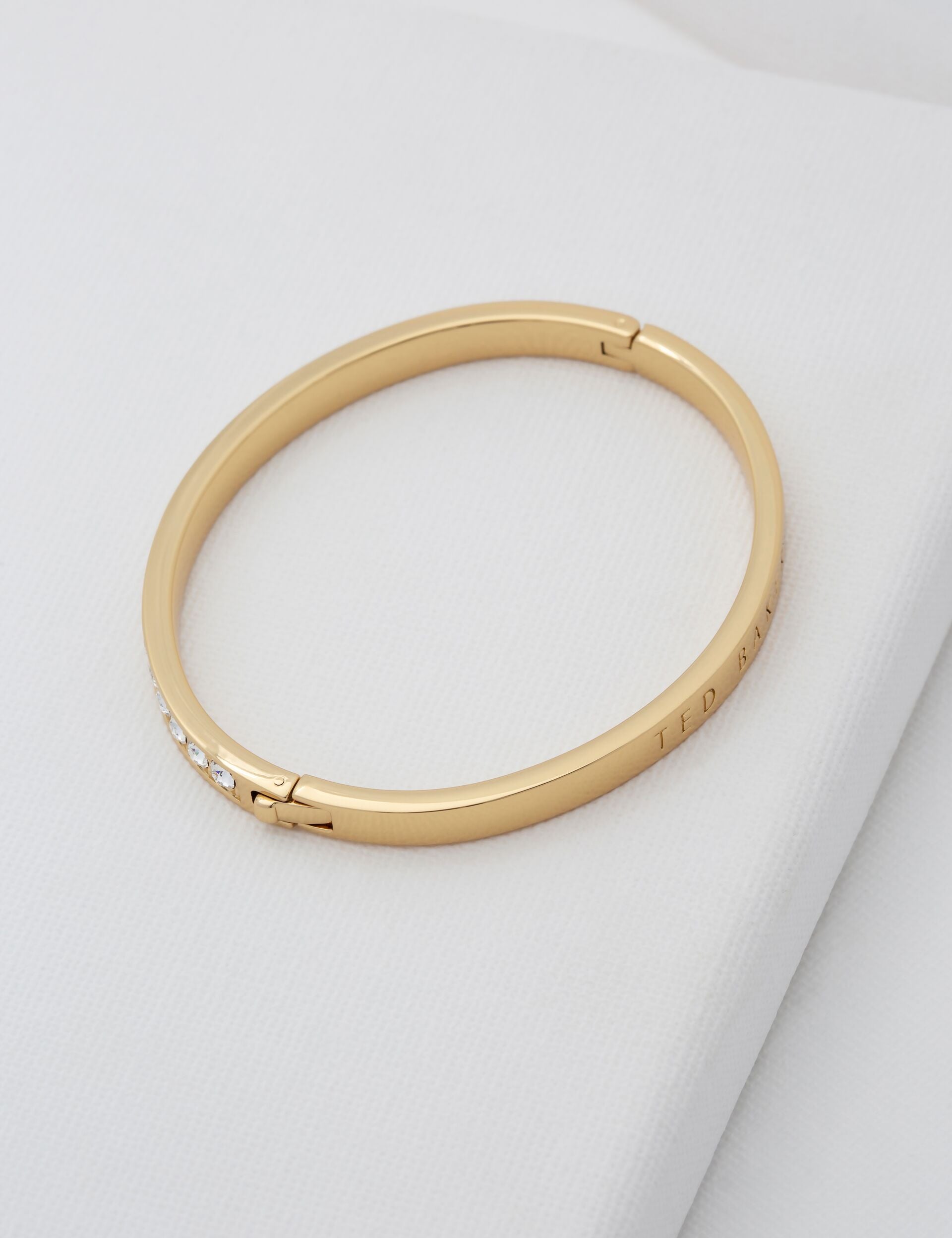 Ted Baker CLEMARA - Crystal Hinge Bangle Bracelet GOLD
