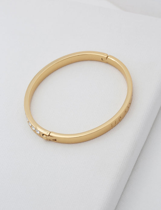 Ted Baker CLEMARA - Crystal Hinge Bangle Bracelet GOLD