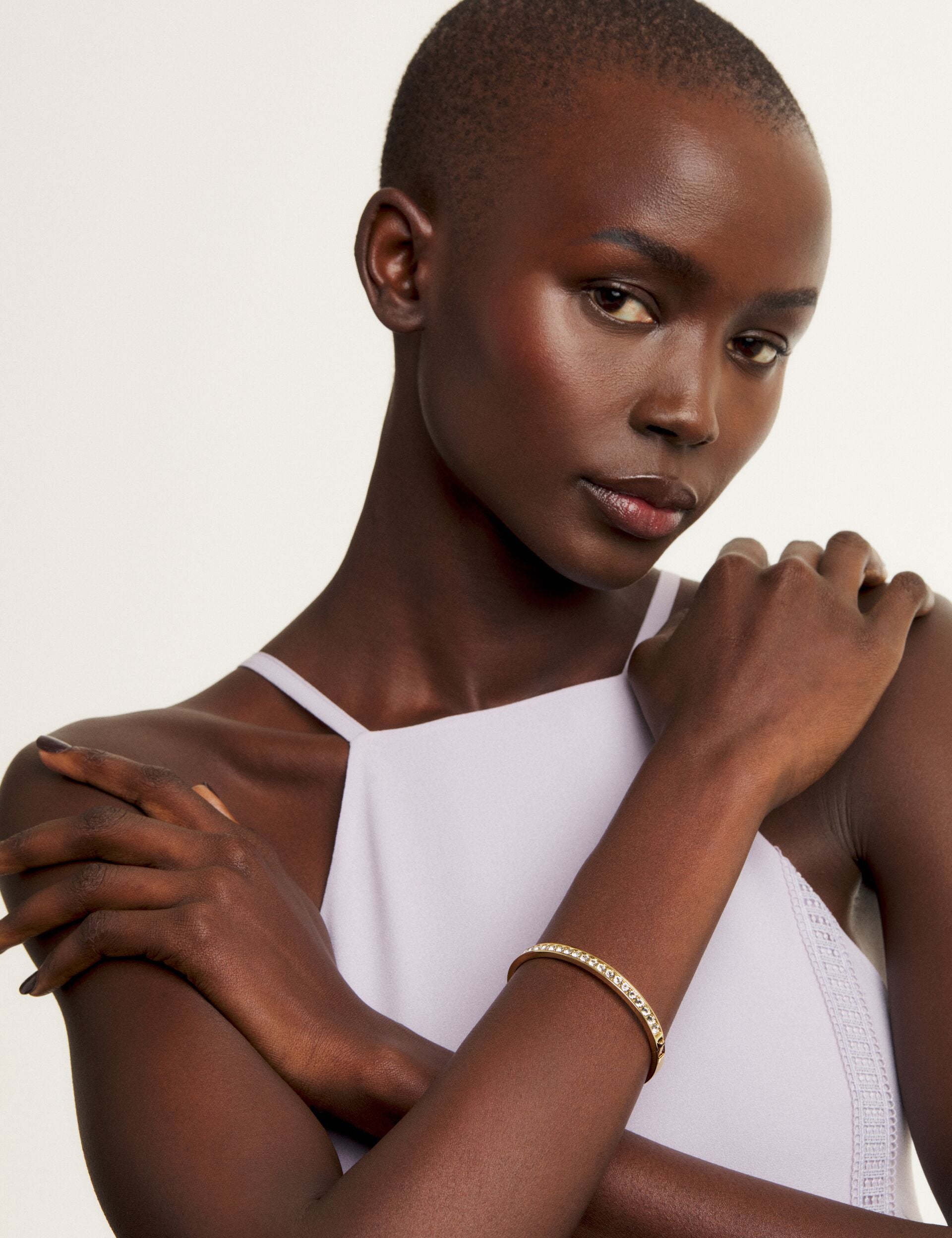 Ted Baker CLEMARA - Crystal Hinge Bangle Bracelet GOLD
