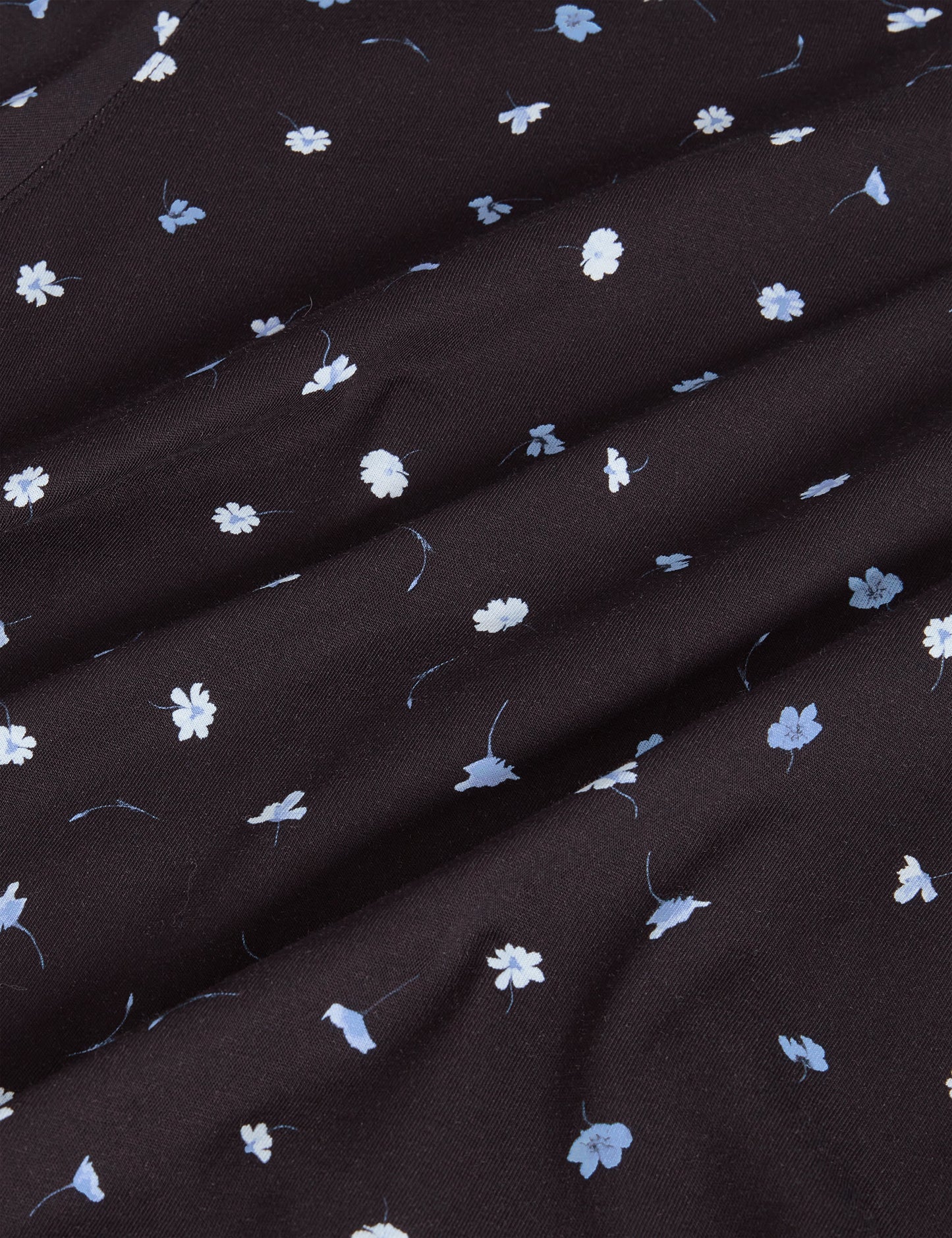 Ted Baker BURTUN - Scattered Floral Print Crew Neck T-Shirt BLACK