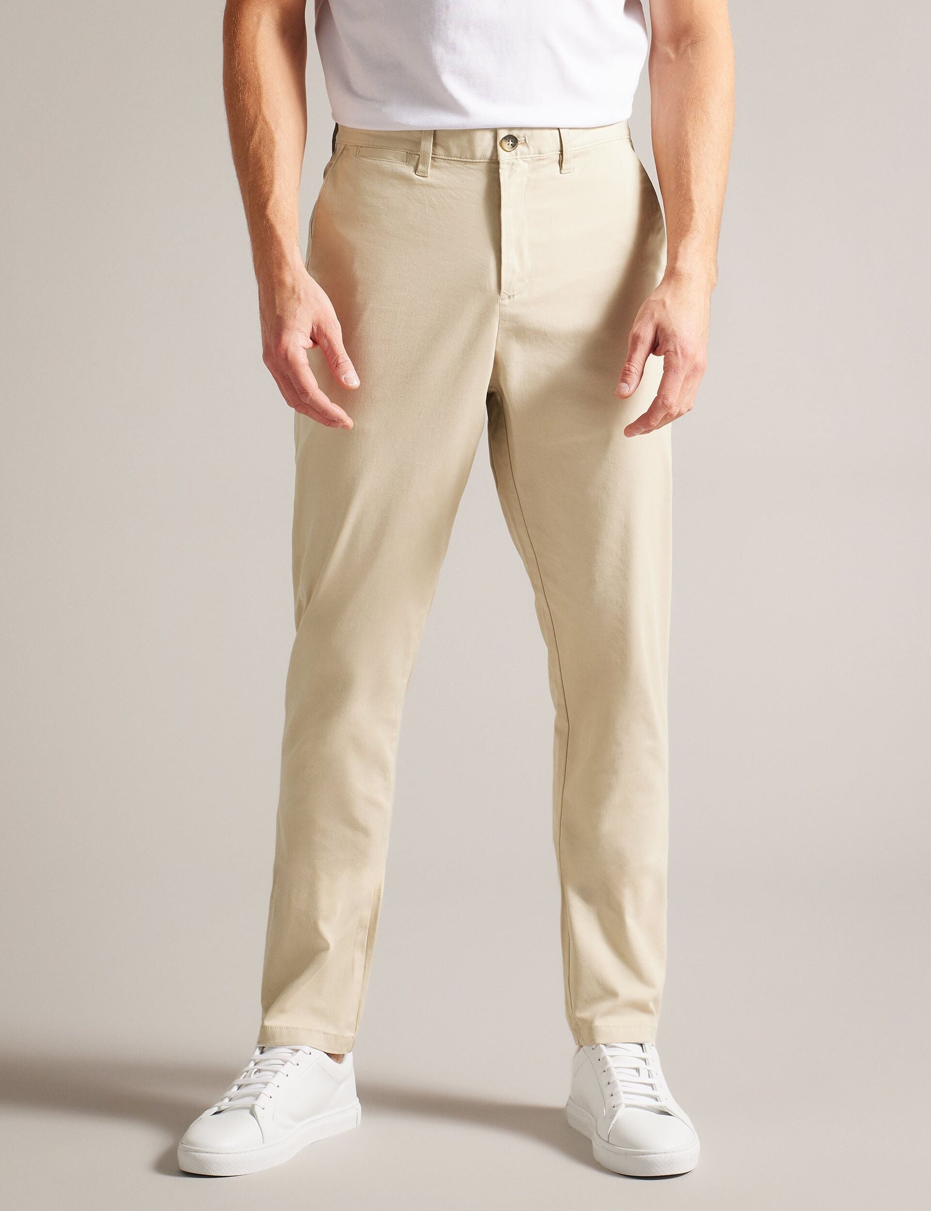 Ted Baker HAYBRN - Regular Fit Woven Texture Chinos STONE