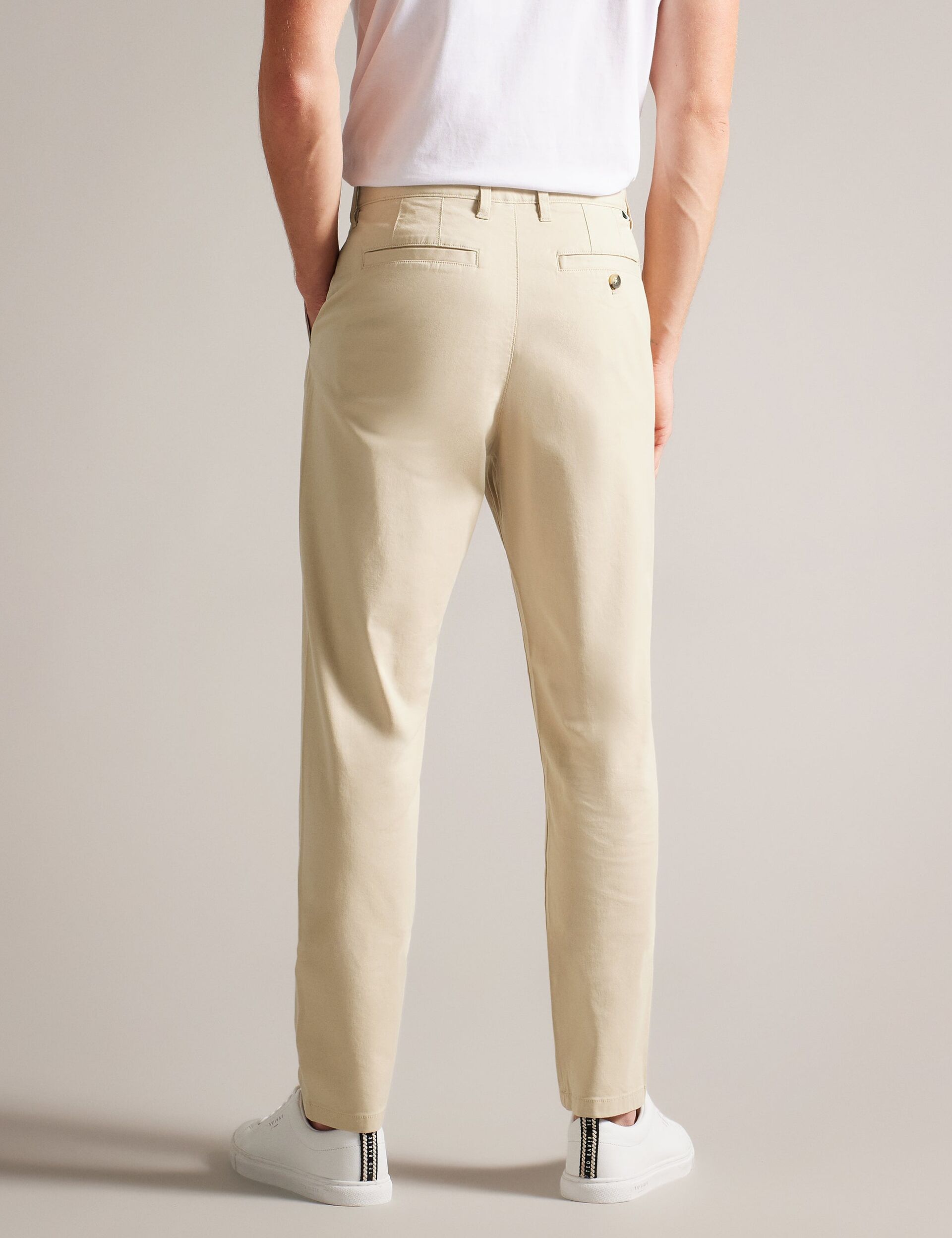 Ted Baker HAYBRN - Regular Fit Woven Texture Chinos STONE