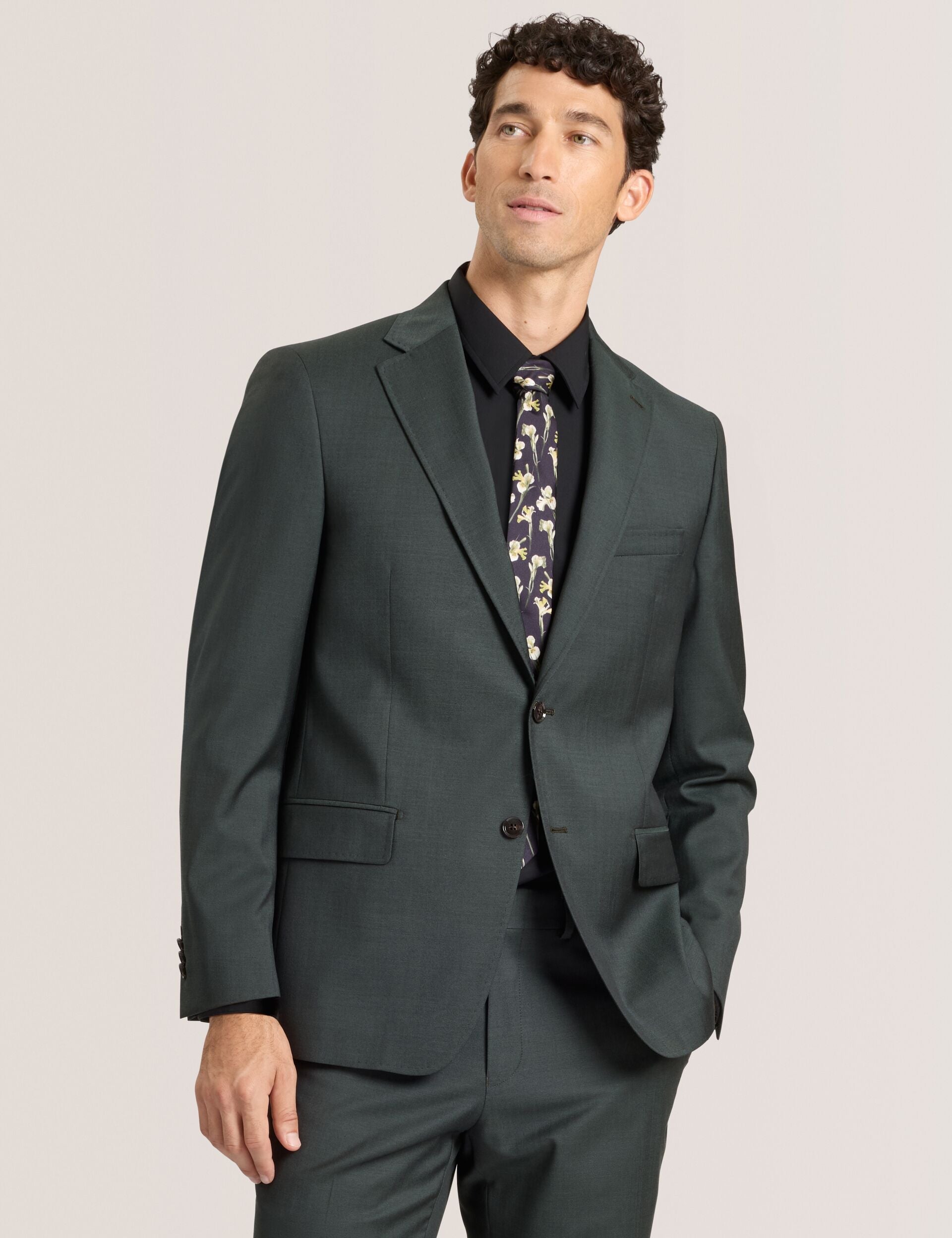Ted Baker WRIGHT-TWILL - Twill Suit Jacket OLIVE