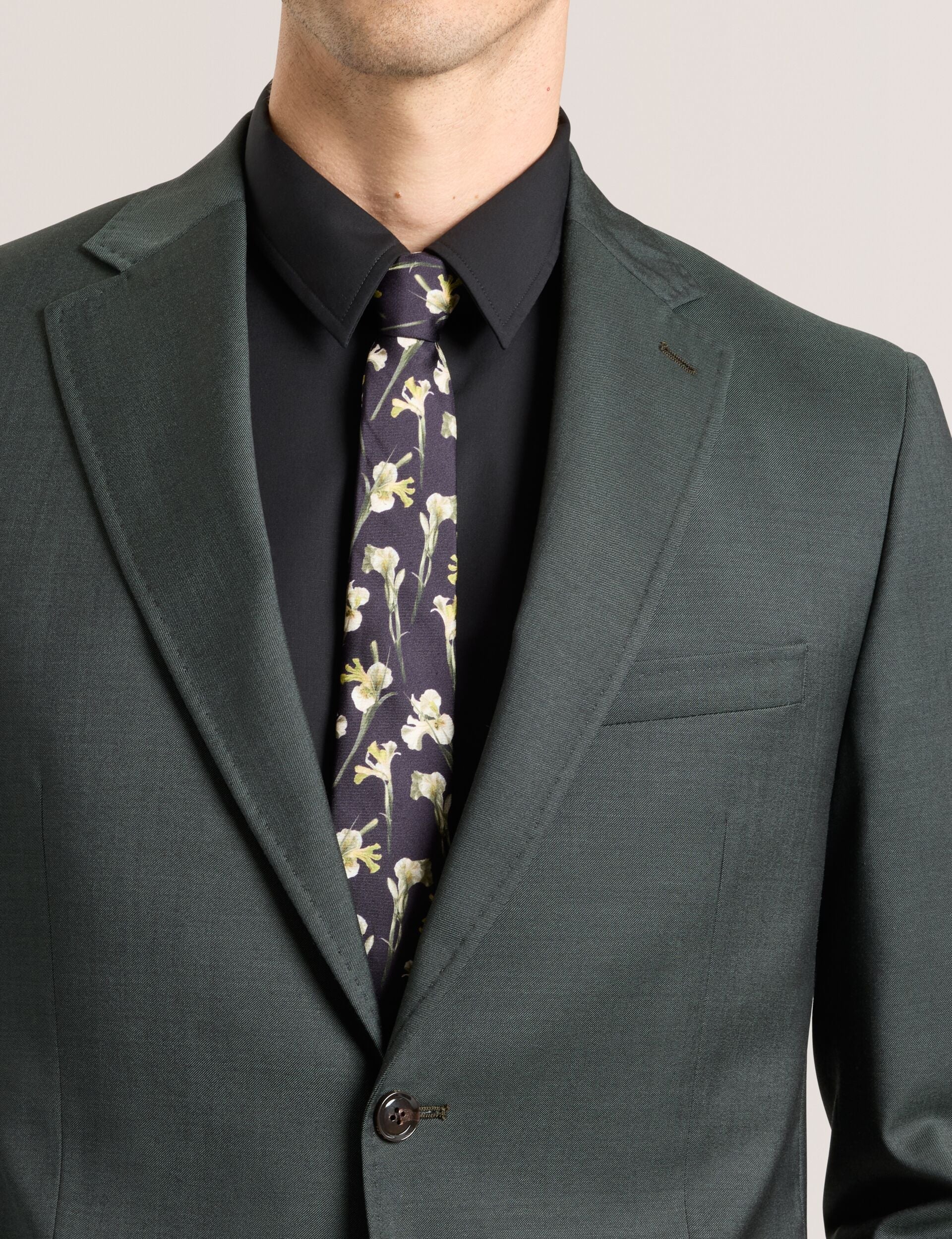 Ted Baker WRIGHT-TWILL - Twill Suit Jacket OLIVE