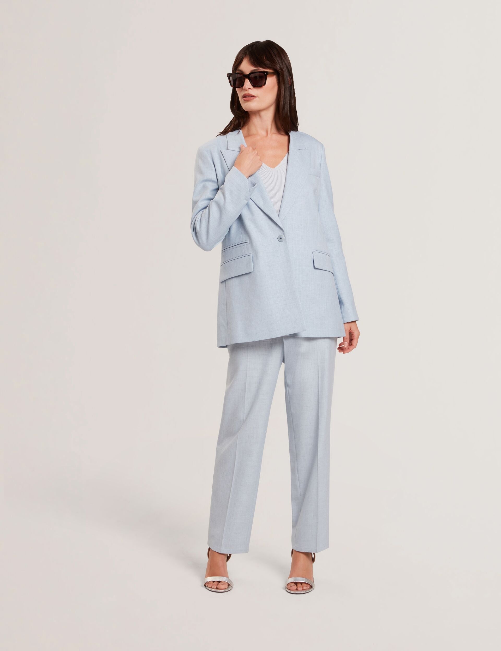 Ted Baker CARNI - Relaxed Tailored Single Breasted Blazer PALE BLUE