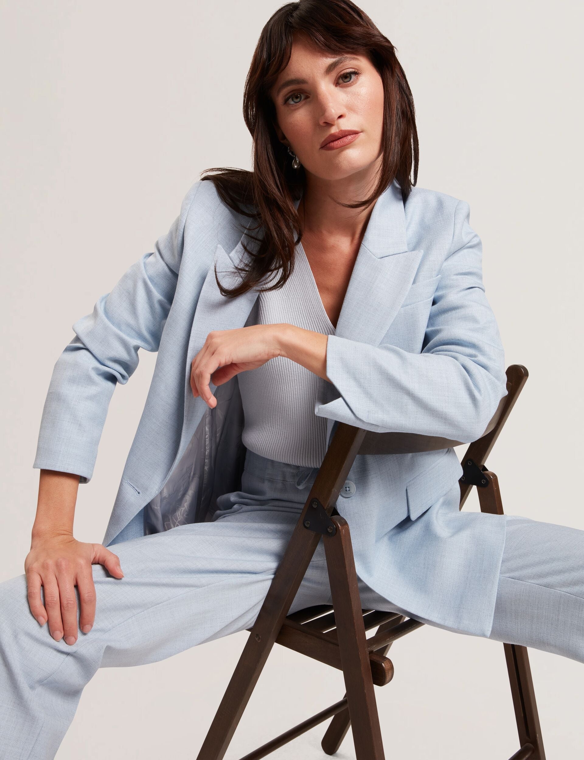 Ted Baker CARNI - Relaxed Tailored Single Breasted Blazer PALE BLUE