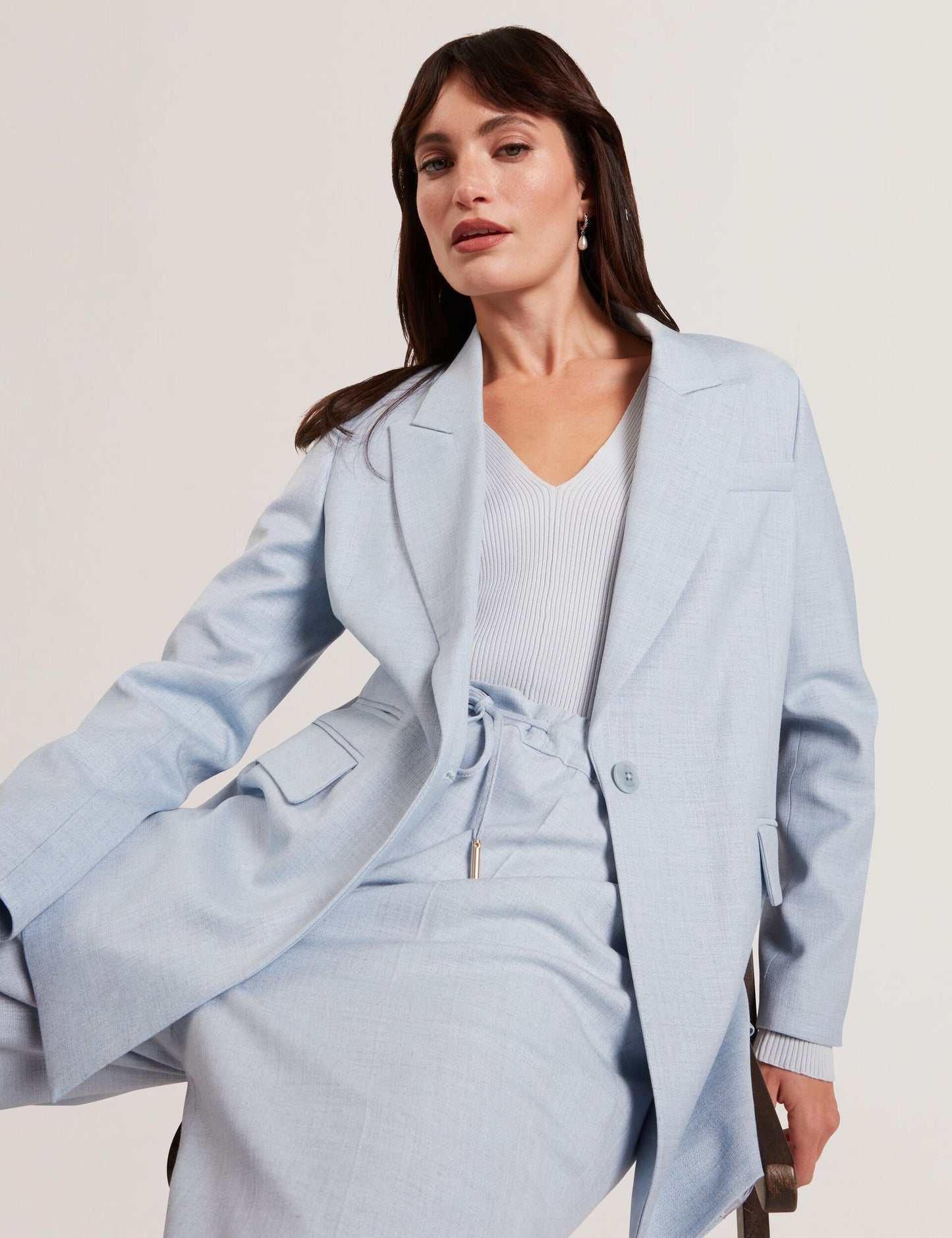 Ted Baker CARNI - Relaxed Tailored Single Breasted Blazer PALE BLUE
