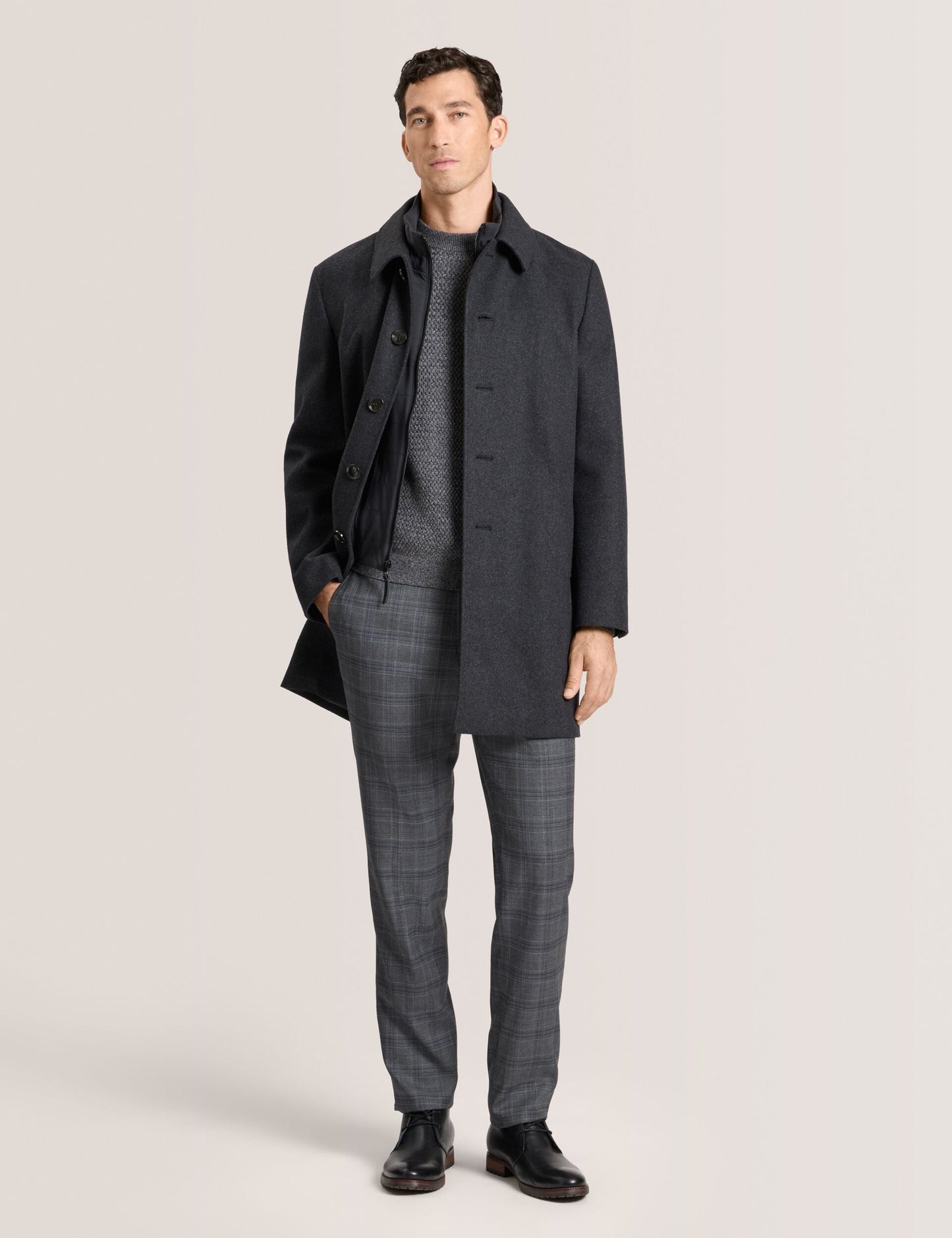 Ted Baker WIMBLEDON - Overcoat with Bib CHARCOAL