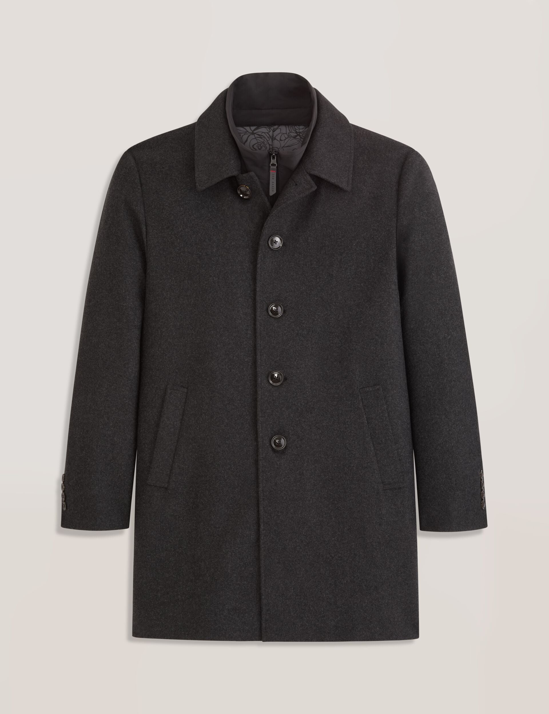 Ted Baker WIMBLEDON - Overcoat with Bib CHARCOAL