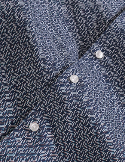 Ted Baker SOREN-CLAROT - Long Sleeve Clarot Print Shirt DARK DENIM