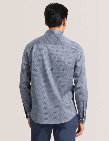 Ted Baker SOREN-CLAROT - Long Sleeve Clarot Print Shirt DARK DENIM