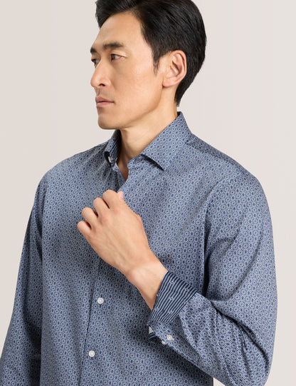 Ted Baker SOREN-CLAROT - Long Sleeve Clarot Print Shirt DARK DENIM