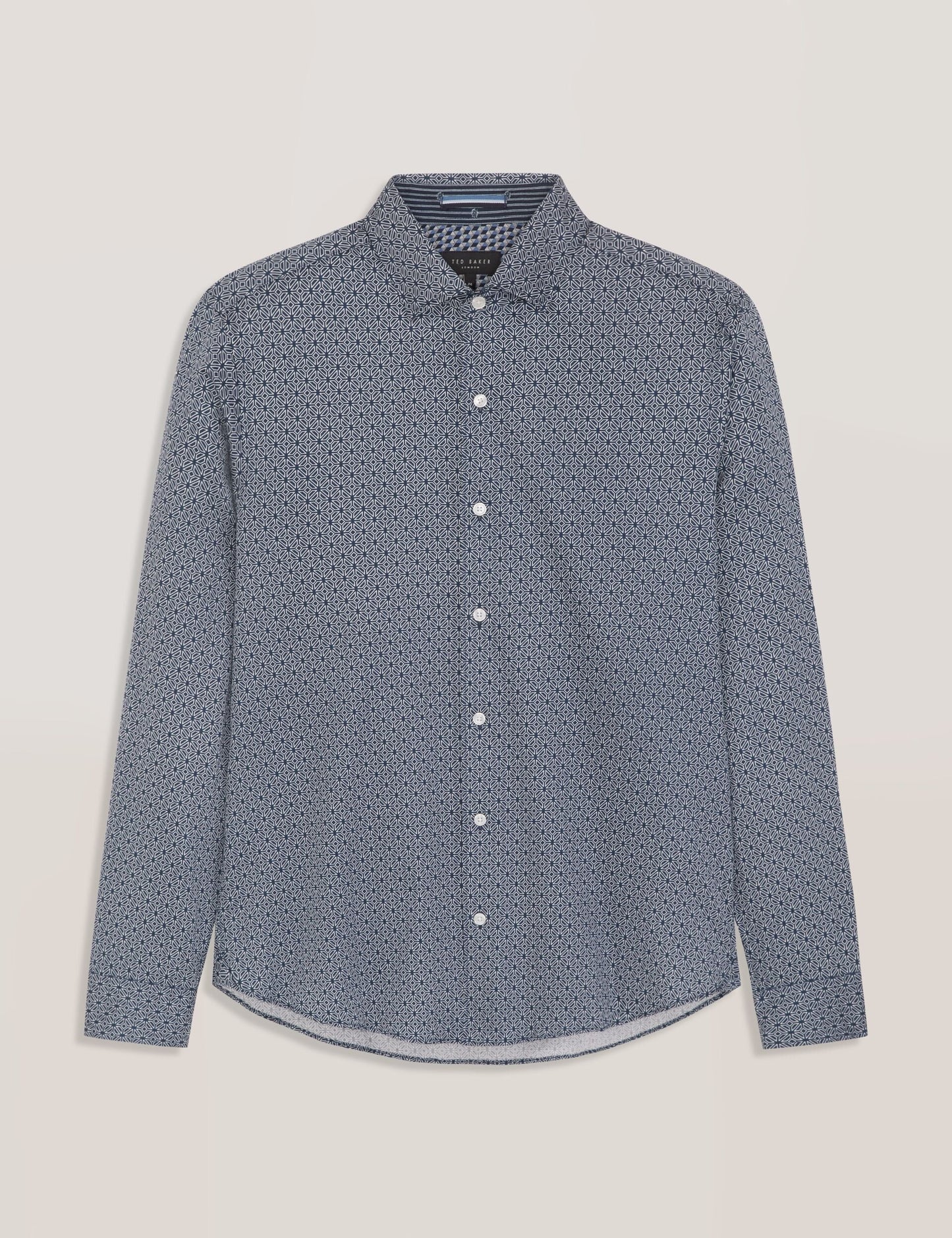 Ted Baker SOREN-CLAROT - Long Sleeve Clarot Print Shirt DARK DENIM