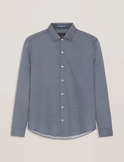 Ted Baker SOREN-CLAROT - Long Sleeve Clarot Print Shirt DARK DENIM