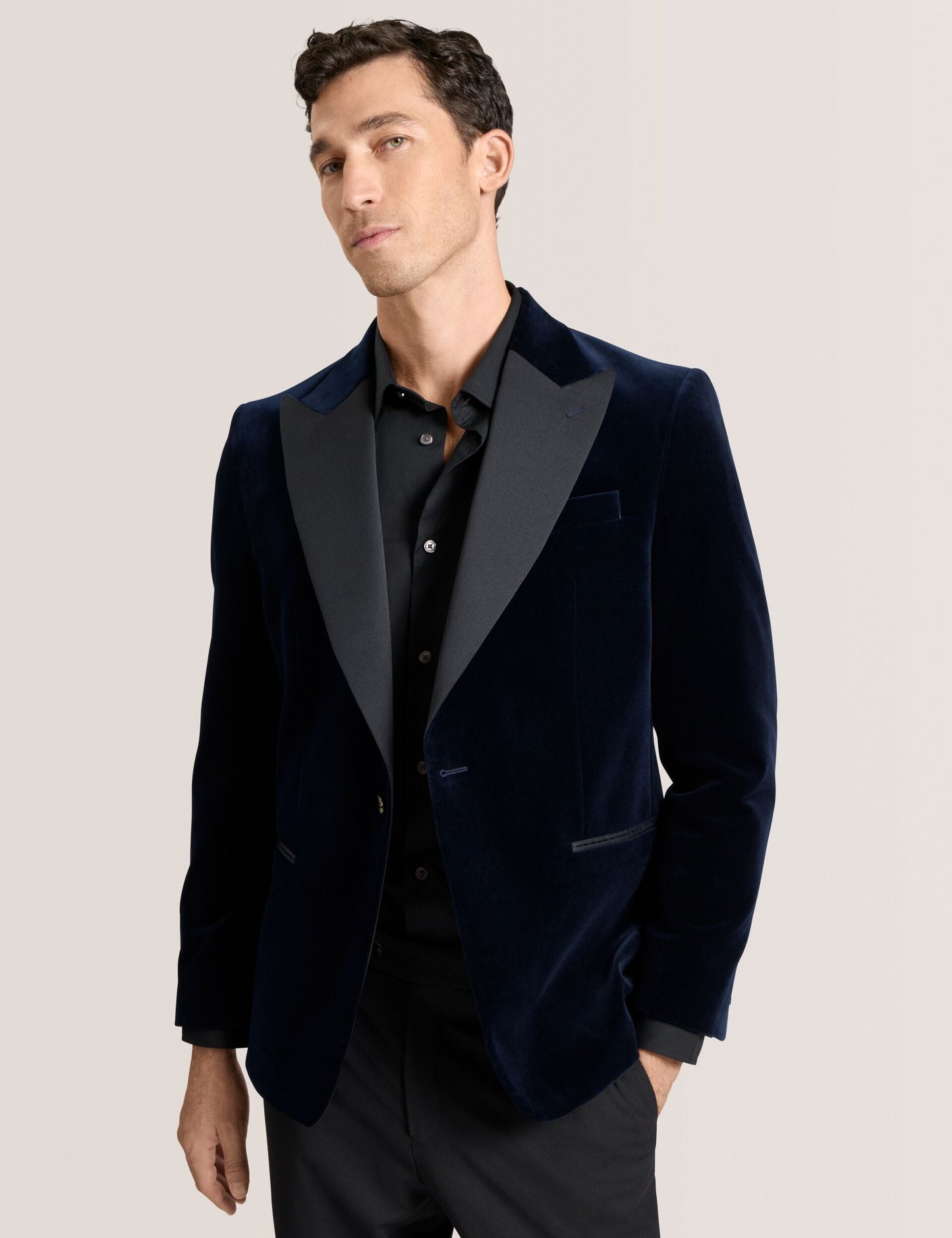 Ted Baker WEBSTER Velvet Single Breasted Tuxedo Jacket NAVY