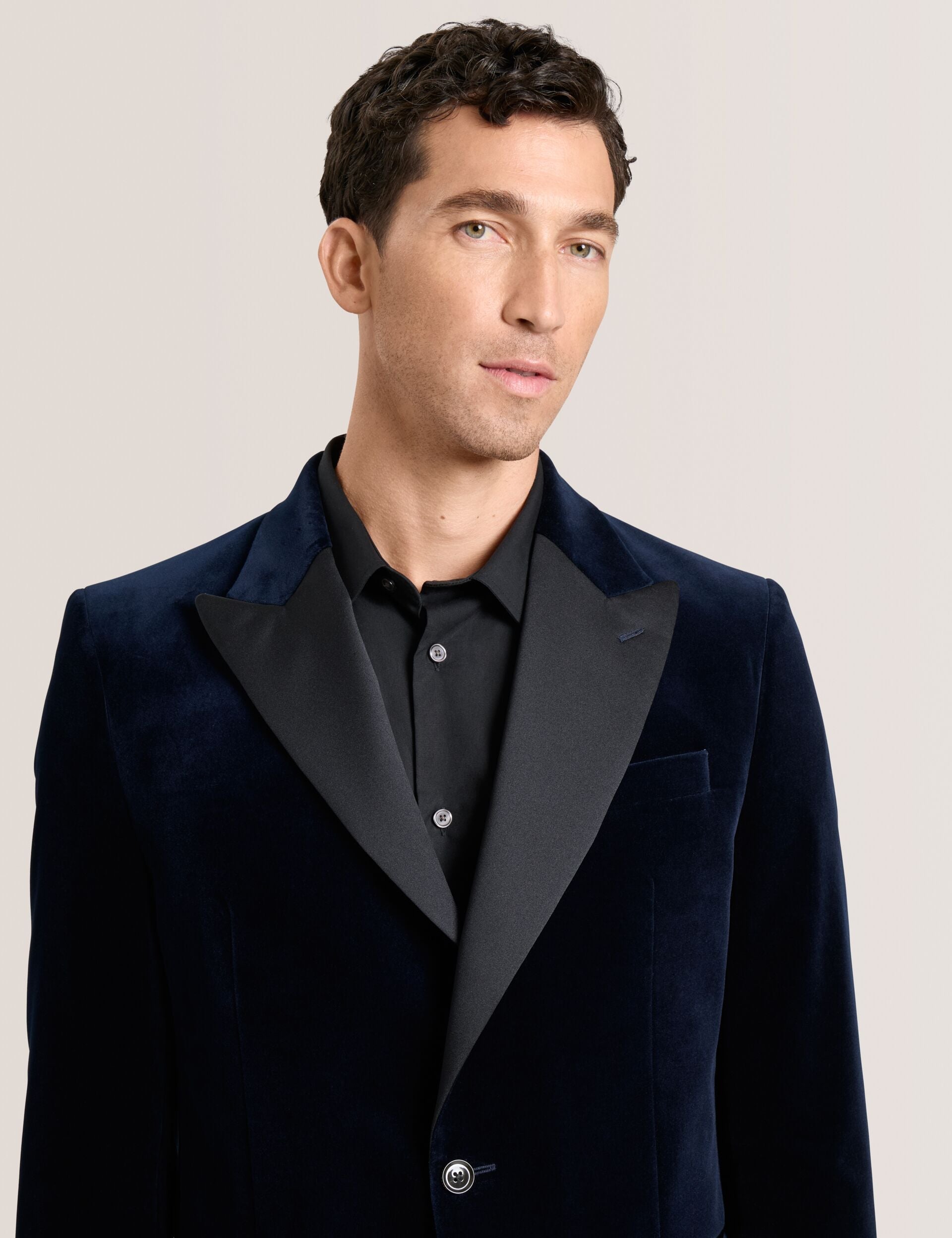 Ted Baker WEBSTER Velvet Single Breasted Tuxedo Jacket NAVY