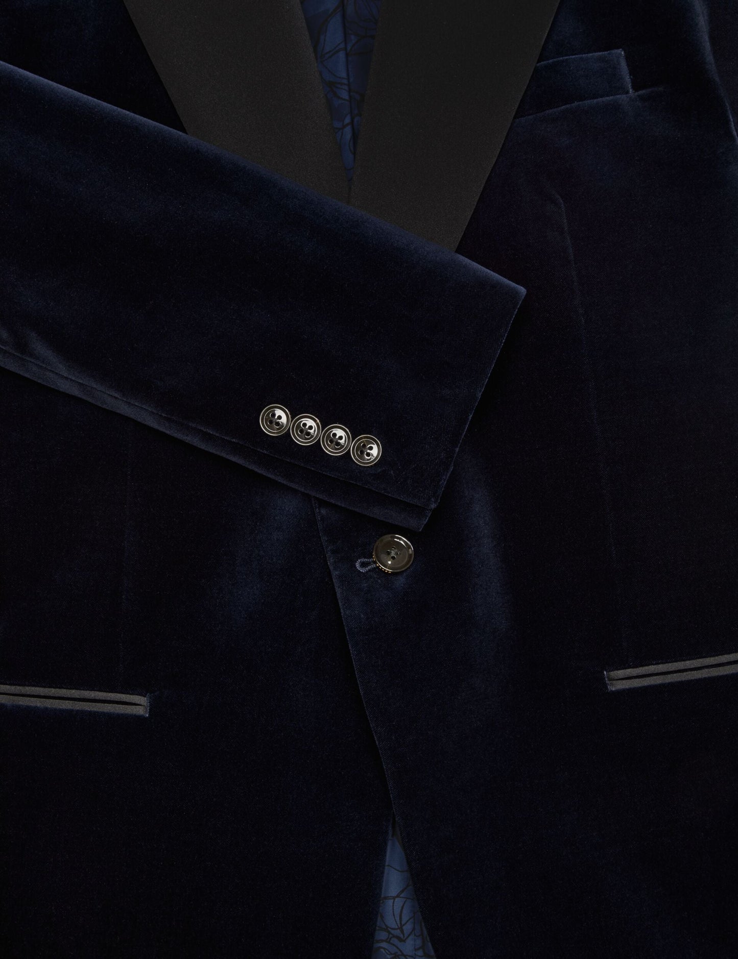 Ted Baker WEBSTER Velvet Single Breasted Tuxedo Jacket NAVY