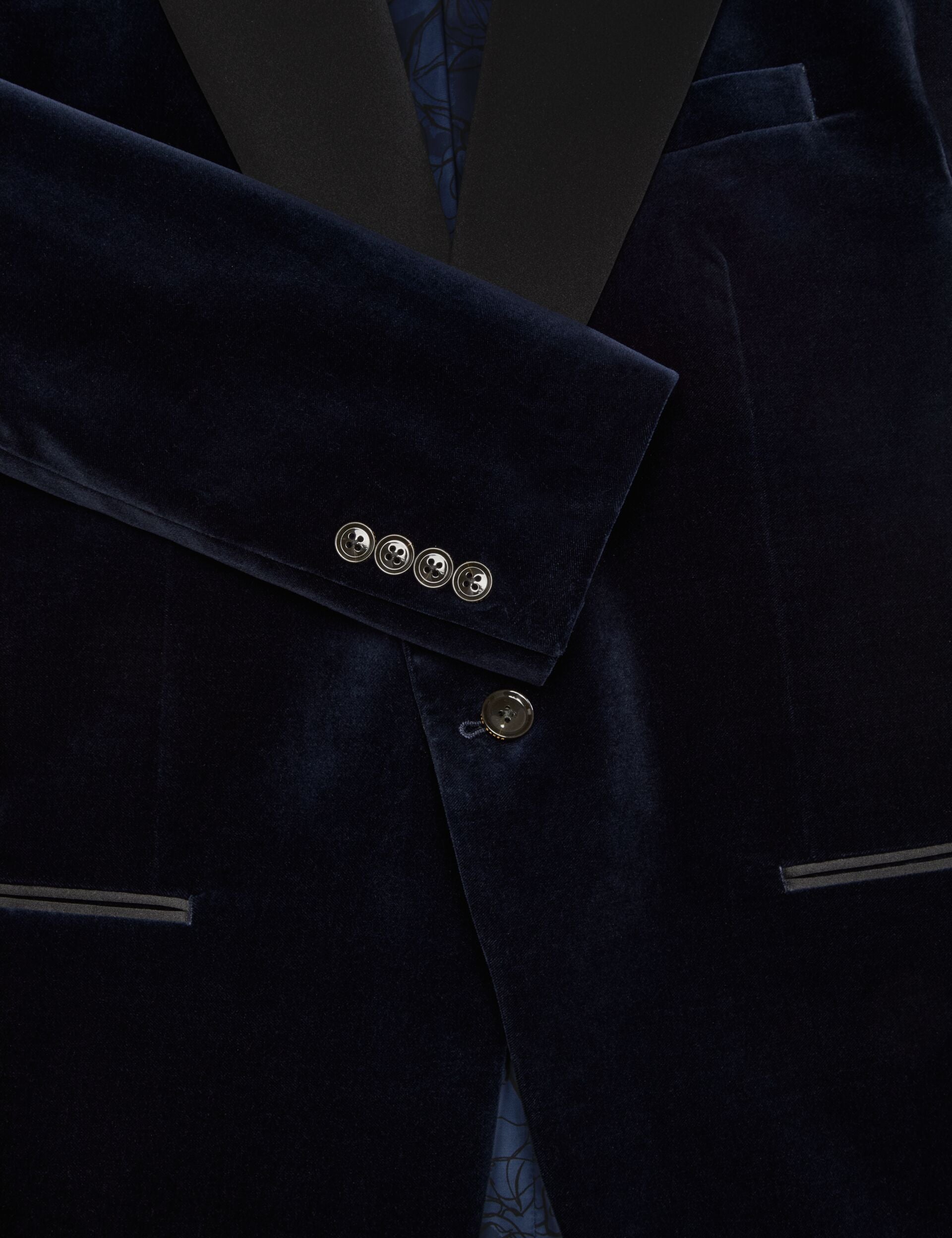 Ted Baker WEBSTER Velvet Single Breasted Tuxedo Jacket NAVY