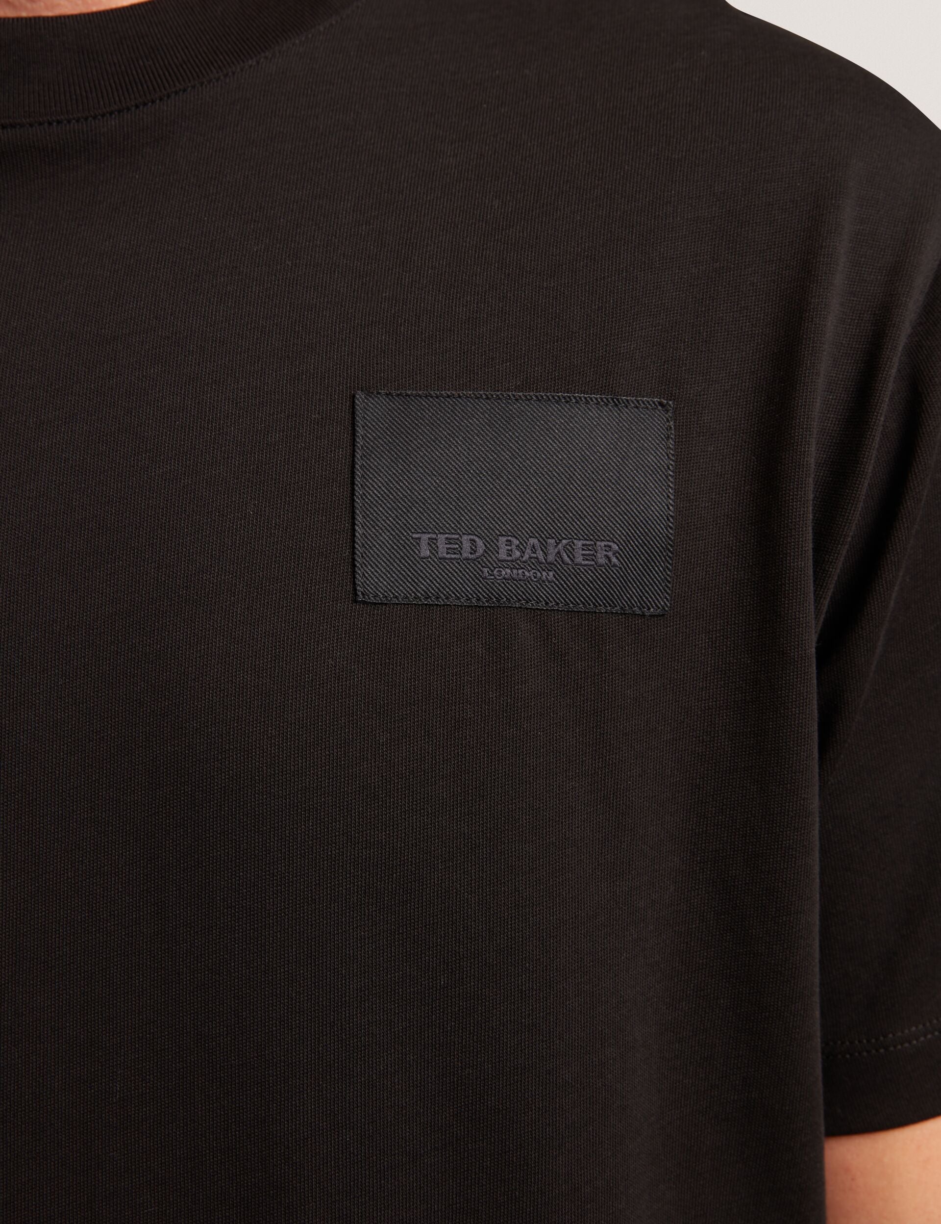 Ted Baker LUCKA - TB Branded Heavy Weight T-Shirt BLACK