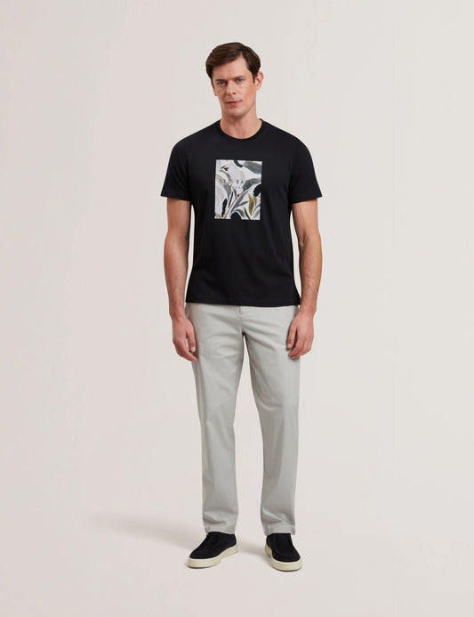 Ted Baker JUSTINO - Black Branded Box Print Graphic Cotton T-Shirt BLACK