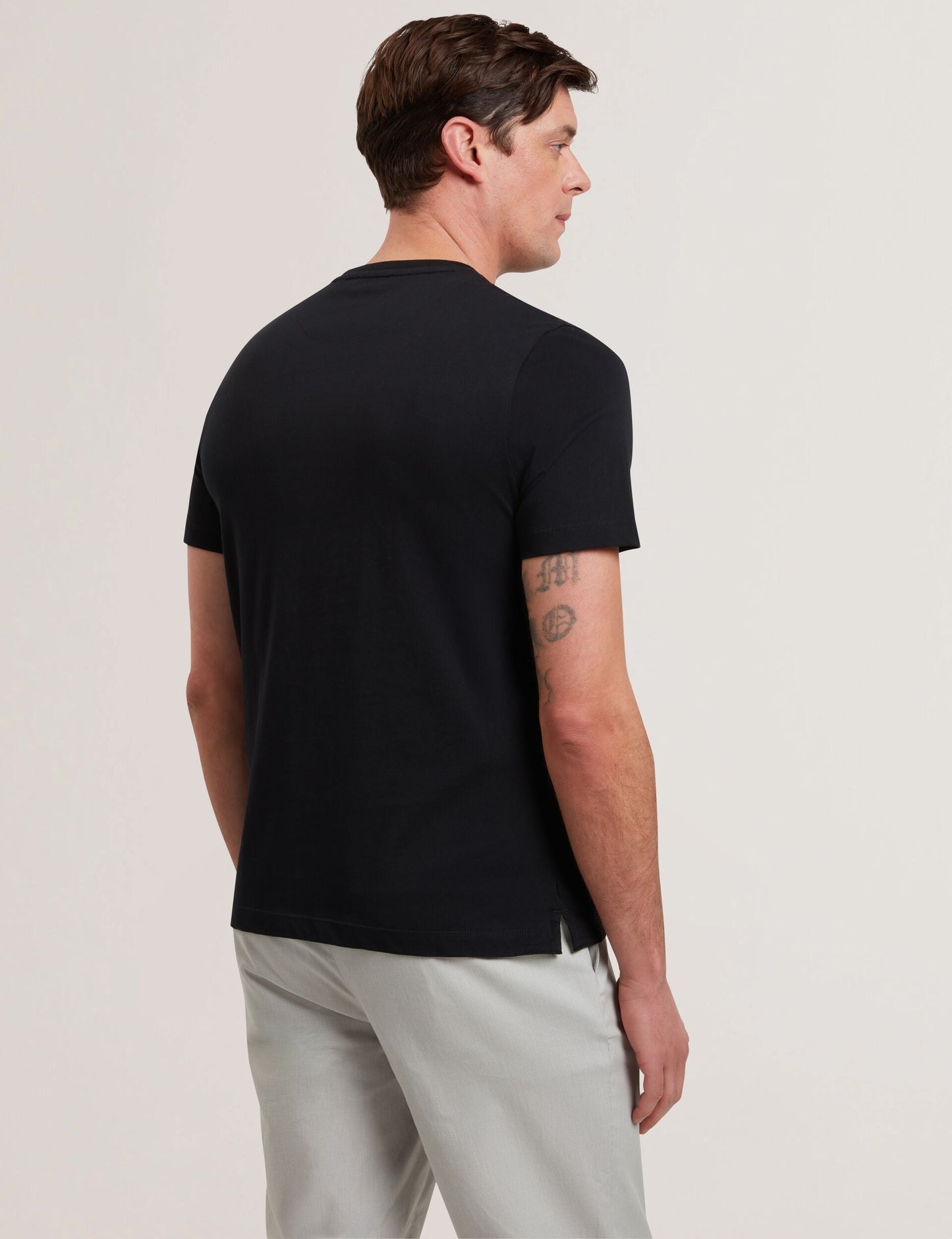 Ted Baker JUSTINO - Black Branded Box Print Graphic Cotton T-Shirt BLACK