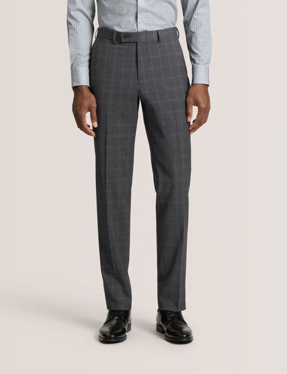 Ted Baker WINTER Window Check Modern Fit Suit Pants DARK GREY