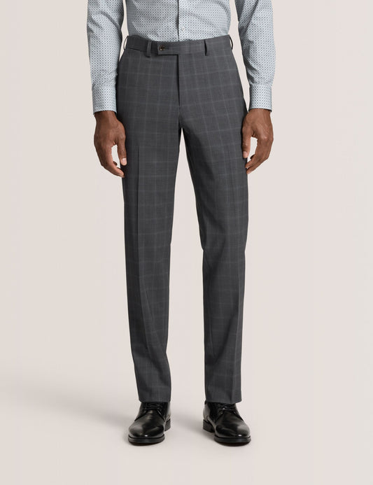 Ted Baker WINTER Window Check Modern Fit Suit Pants DARK GREY