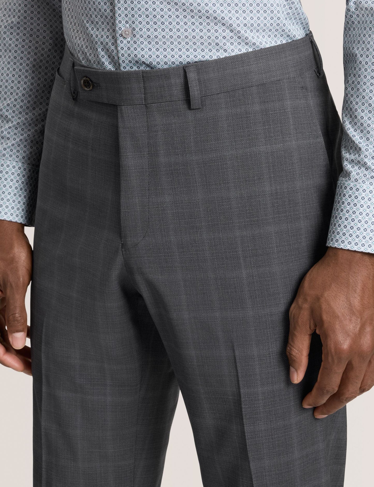 Ted Baker WINTER Window Check Modern Fit Suit Pants DARK GREY