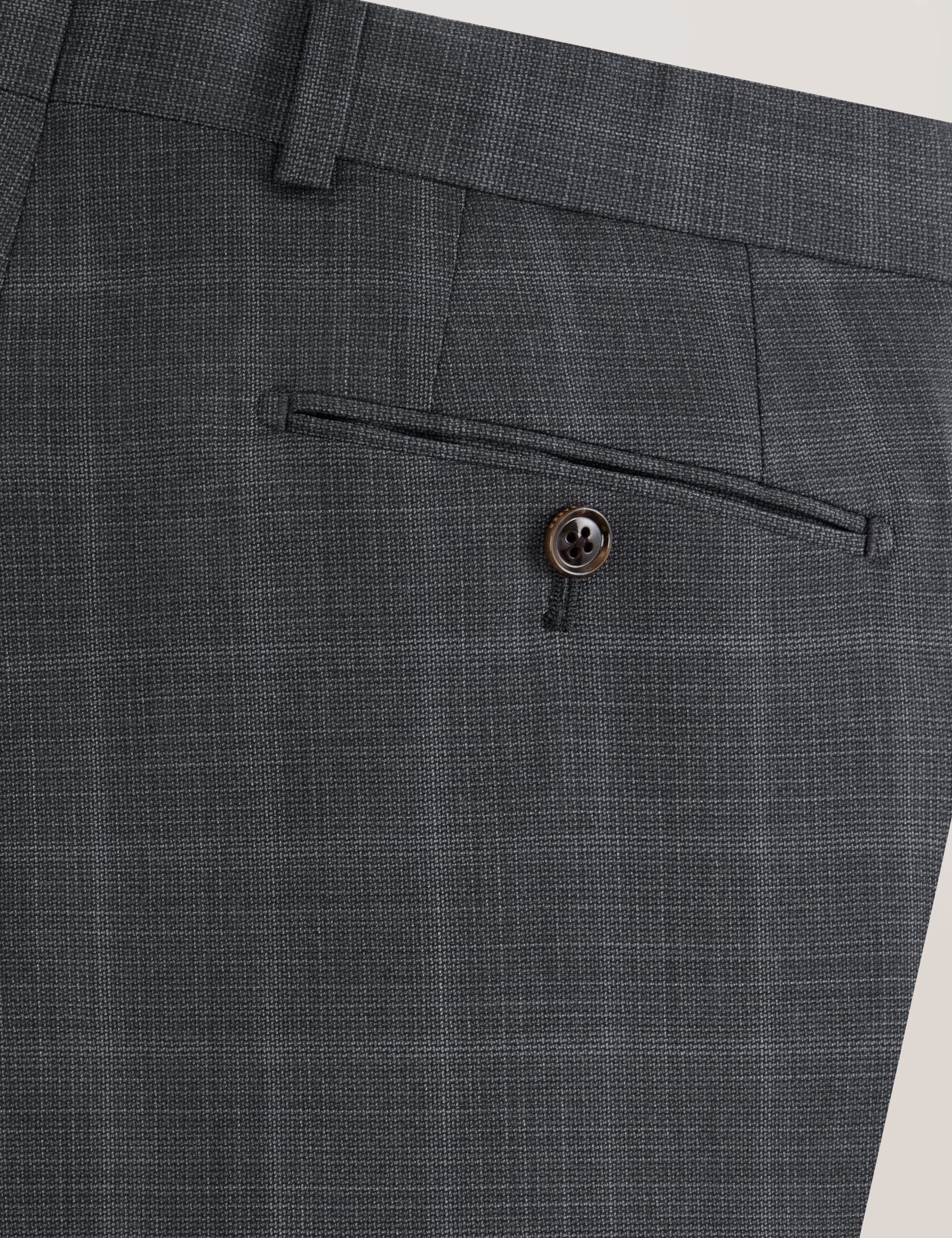 Ted Baker WINTER Window Check Modern Fit Suit Pants DARK GREY