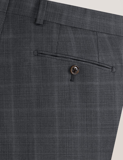 Ted Baker WINTER Window Check Modern Fit Suit Pants DARK GREY