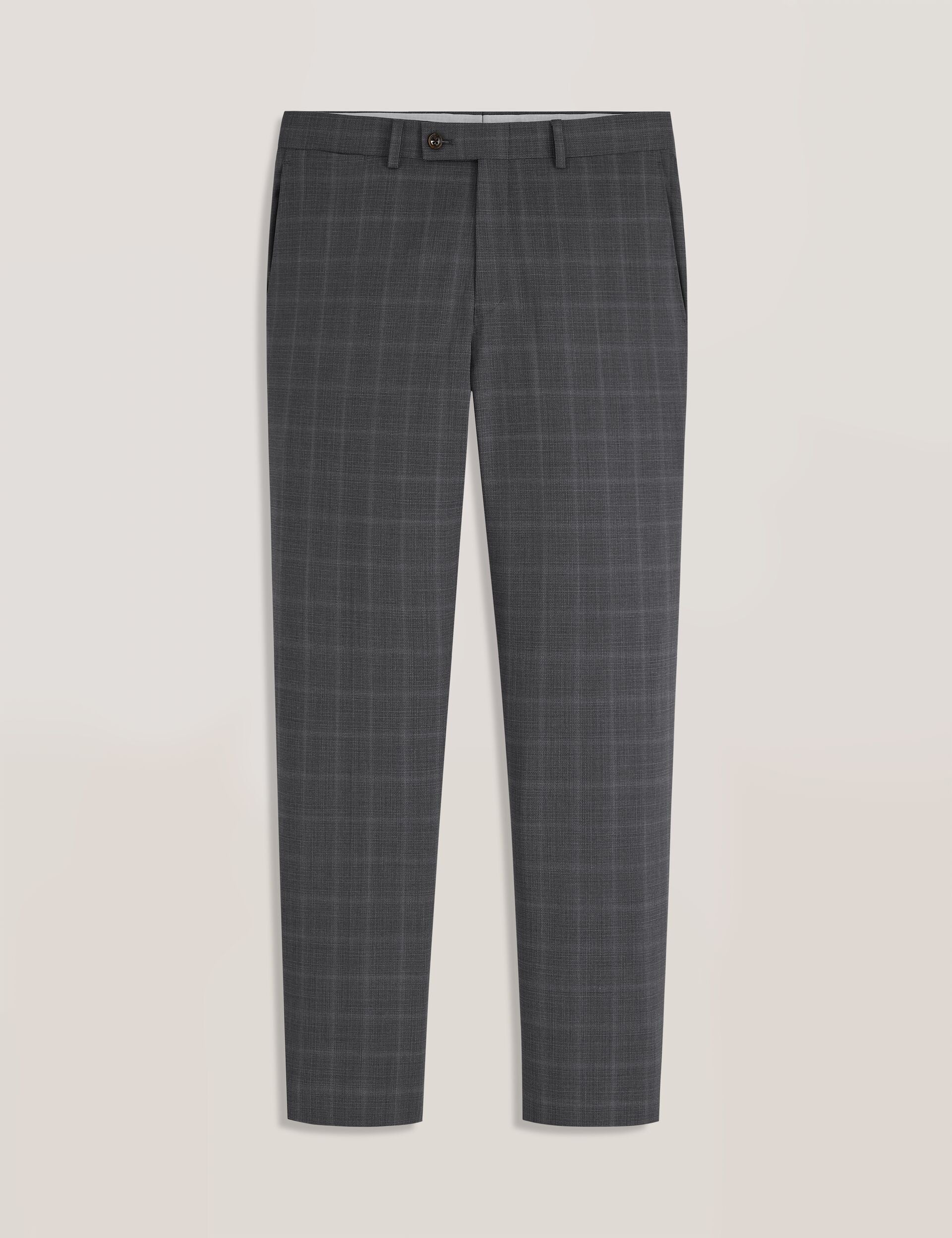 Ted Baker WINTER Window Check Modern Fit Suit Pants DARK GREY
