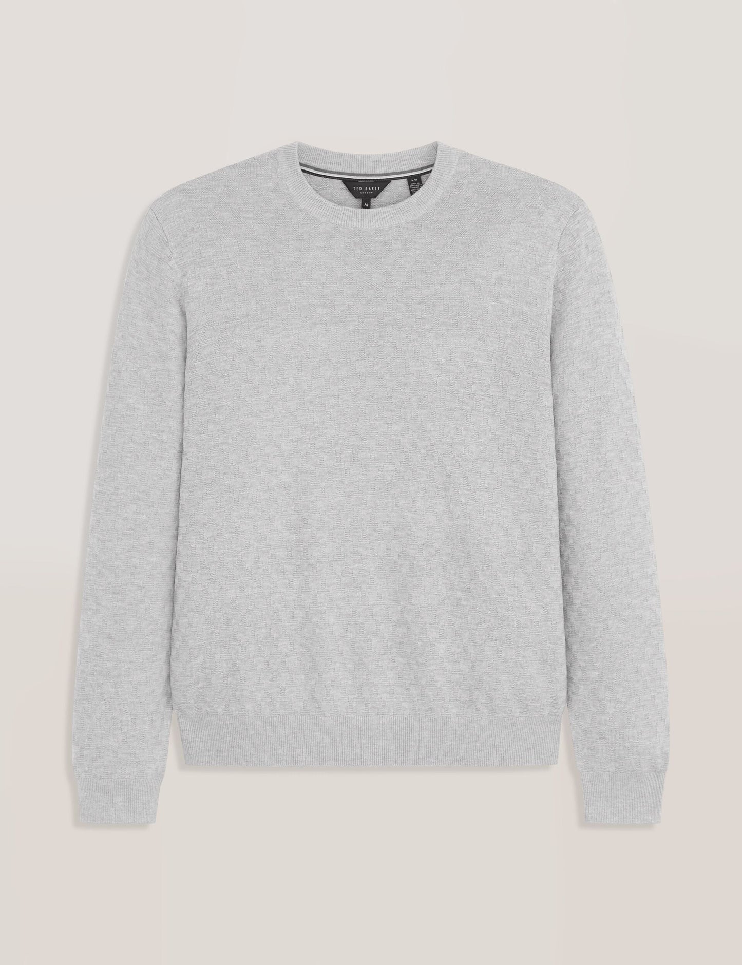 Ted Baker T STITCH LONG SLEEVE CREW NECK SWEATER - Grey Heather GREY