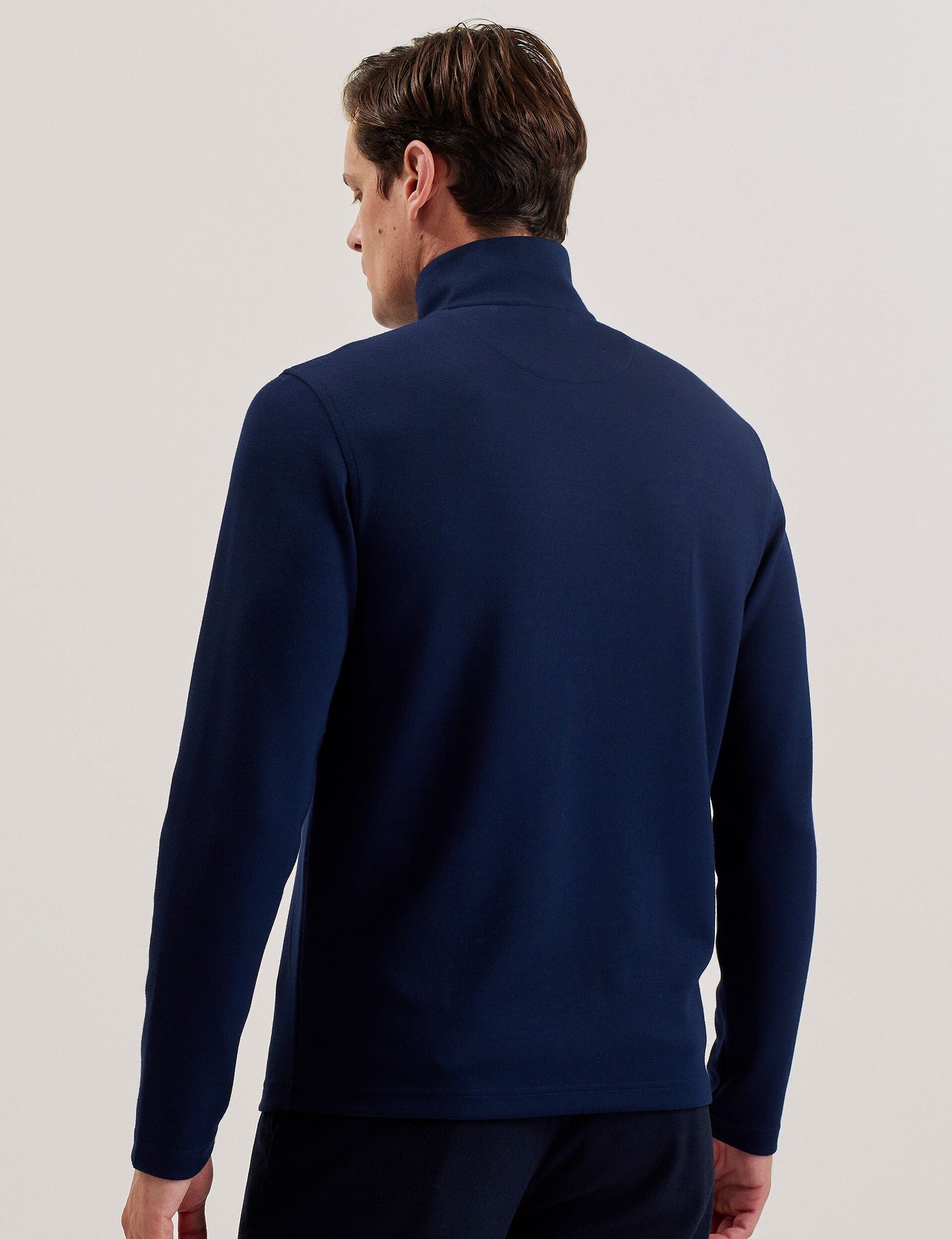 Ted Baker LONGMAN - Ombre Stripe Half-Zip Sweatshirt NAVY