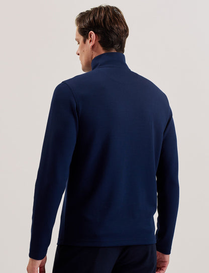 Ted Baker LONGMAN - Ombre Stripe Half-Zip Sweatshirt NAVY