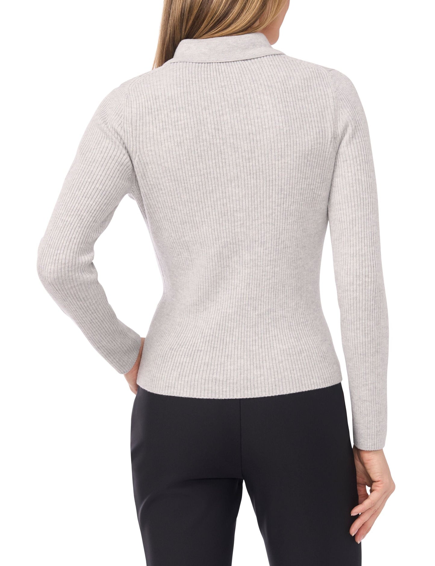 Ted Baker JALIA - Collar Top with Rib GREY MARL