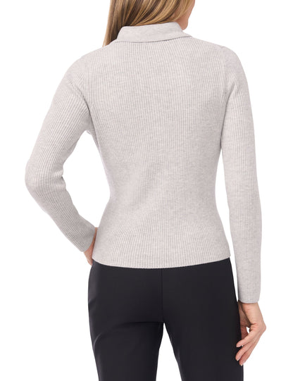 Ted Baker JALIA - Collar Top with Rib GREY MARL
